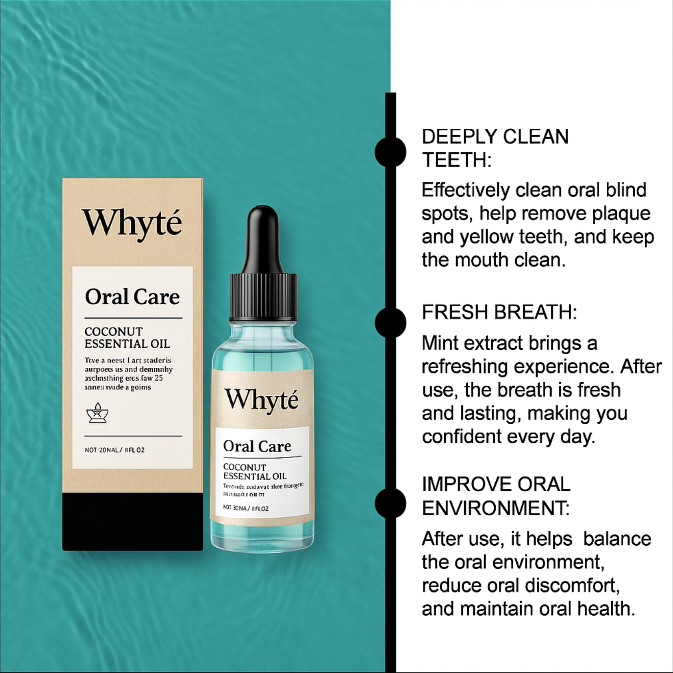 Coconut Mint Essential Oil Fresh Mouthwash